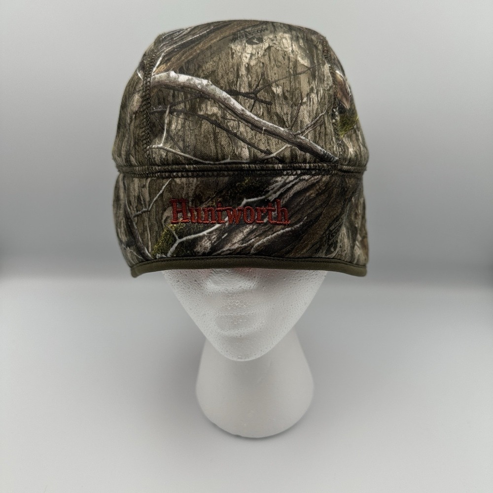 Huntworth Realtree Camo Beanie Hat Orange Lining Unisex Men's Hunting Cap